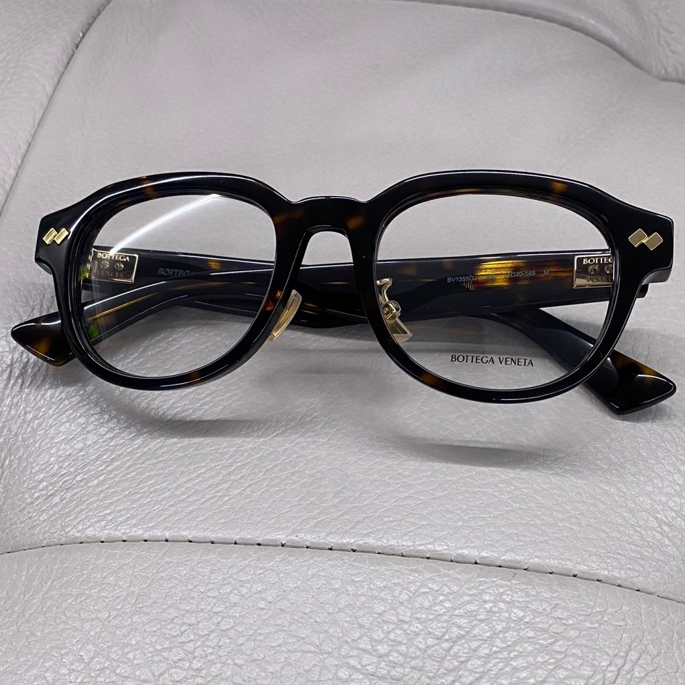 Bottega Veneta Tortoise Shell Glasses with Gold Accents **NEW**
